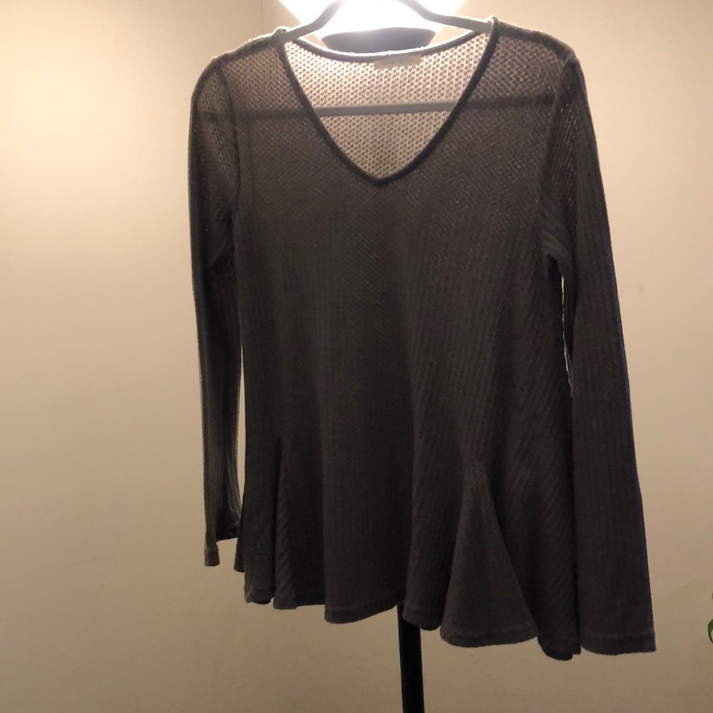 Waffle knit long sleeve